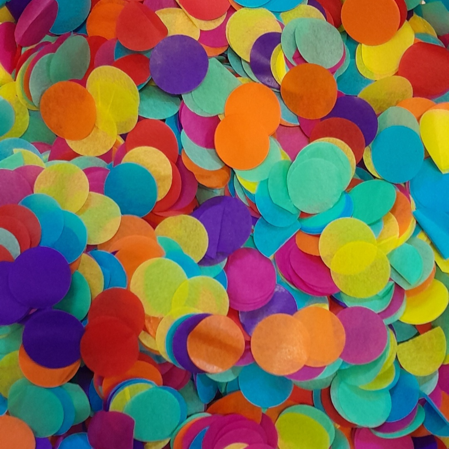 Biodegradable wedding confetti Bright Rainbow Tissue Paper Confetti Circles