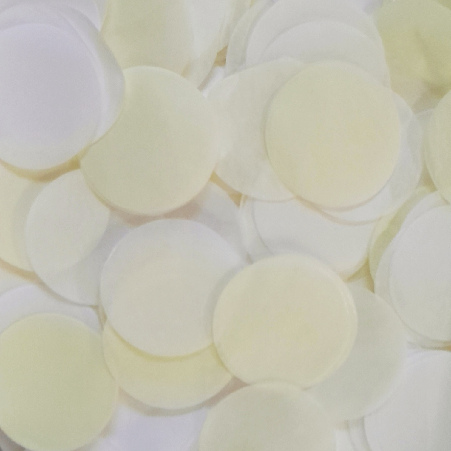 Biodegradable wedding confetti Cream & White Large Tissue Paper Confetti Circles
