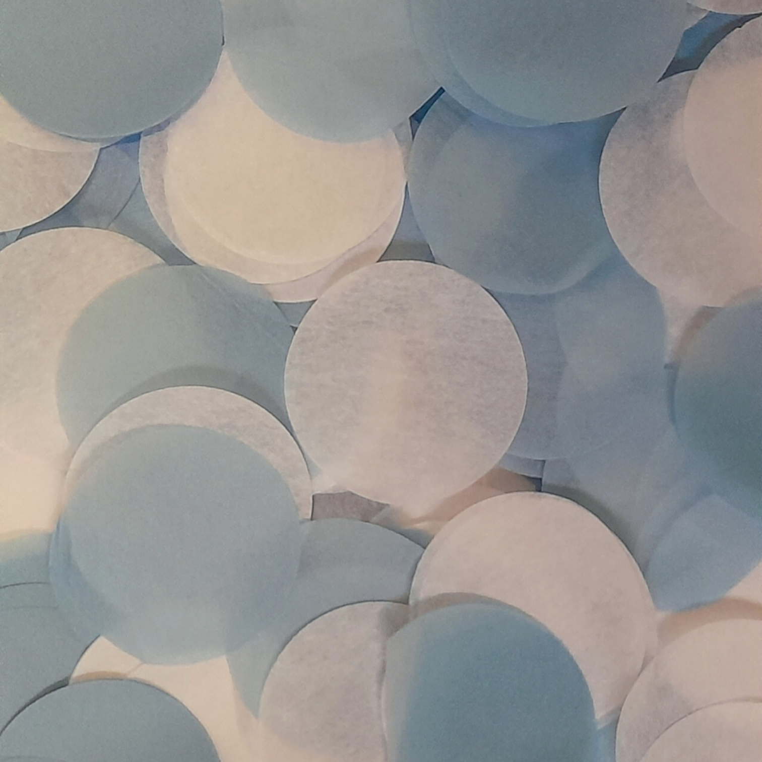 Biodegradable wedding confetti Dusty Blue & White Large Tissue Paper Confetti Circles
