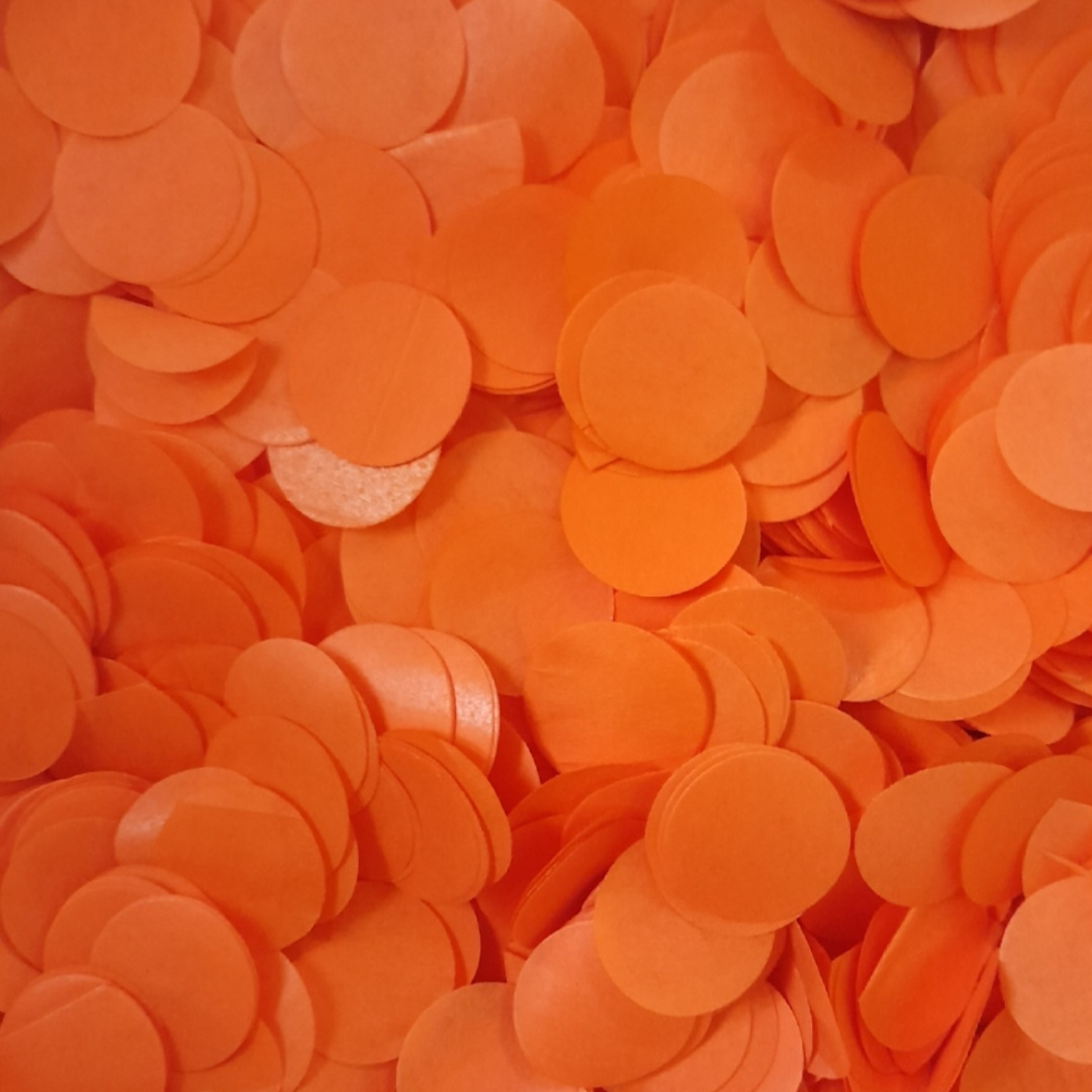 Biodegradable wedding confetti Orange Tissue Paper Confetti Circles