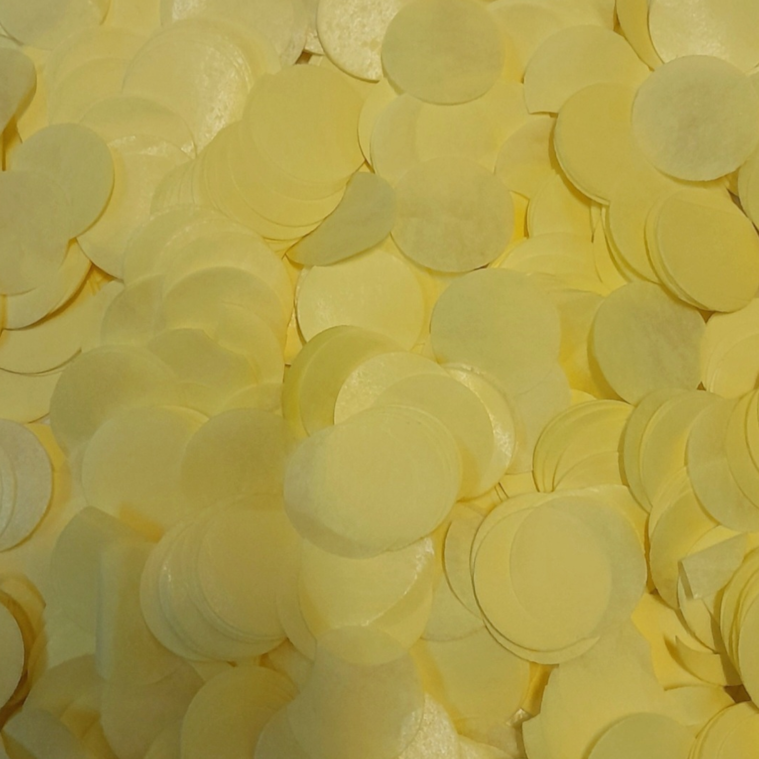Biodegradable wedding confetti Pastel Yellow Tissue Paper Confetti Circles