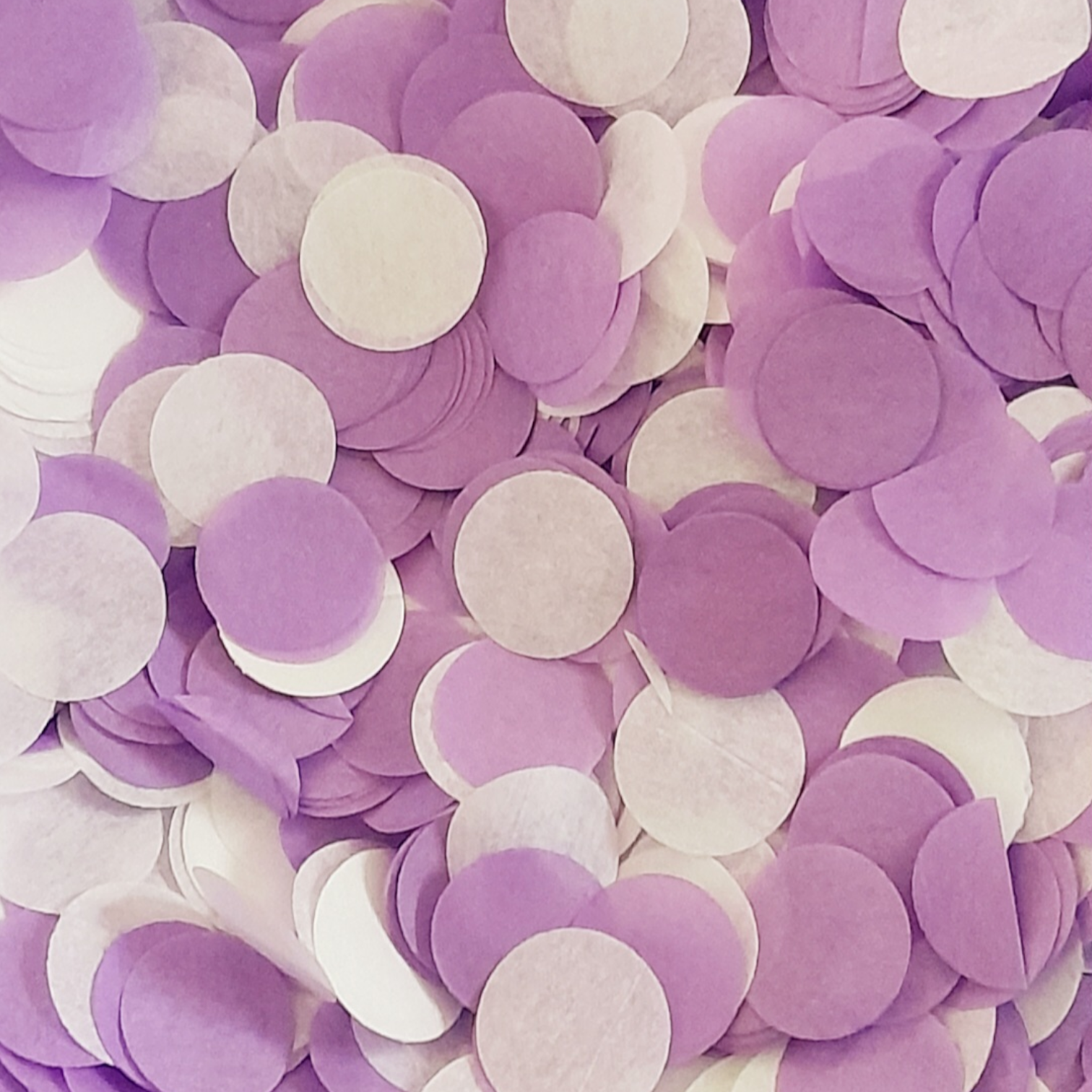 Biodegradable wedding confetti lilac Purple & White Tissue Paper Confetti Circles