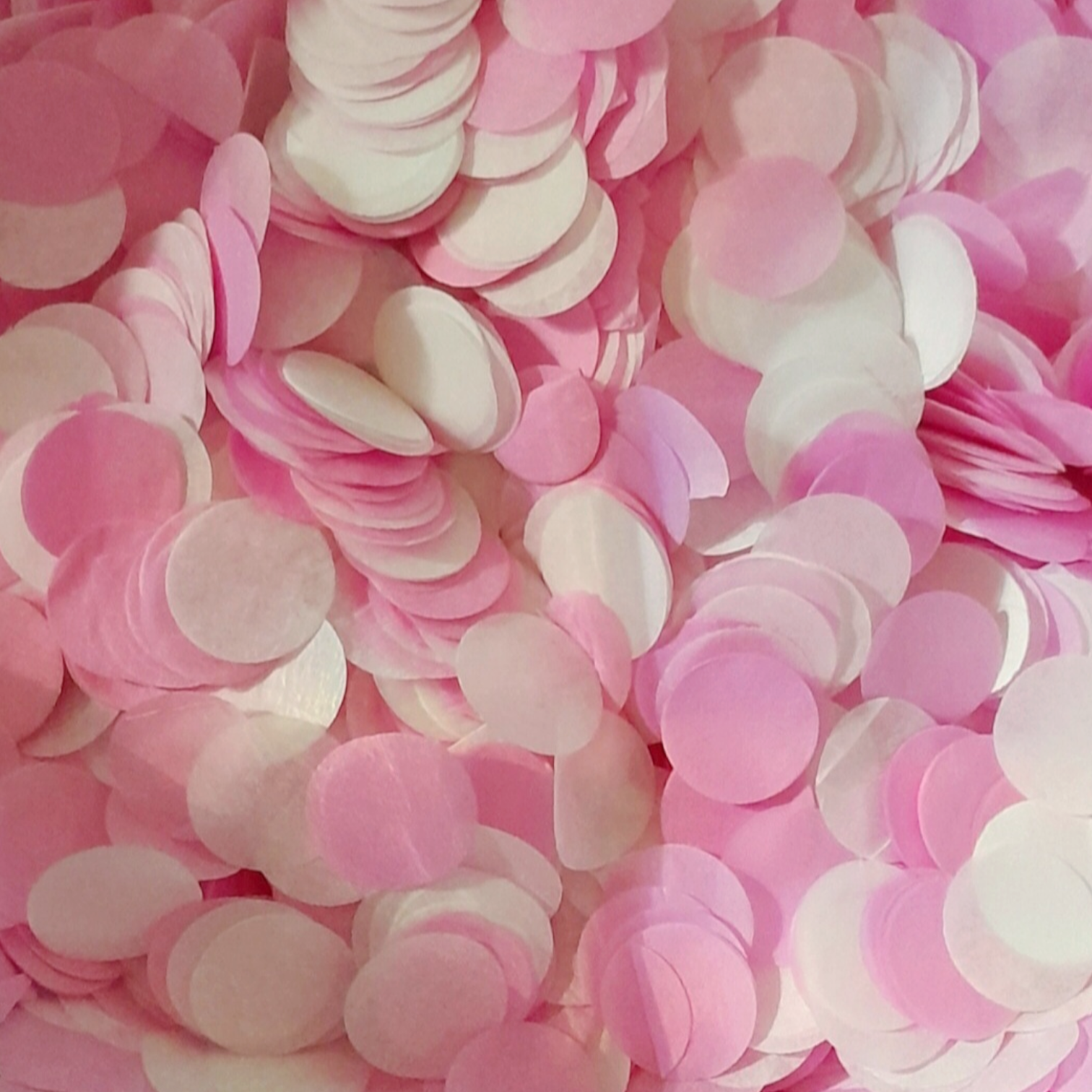 Pink & White Tissue Paper Confetti Circles