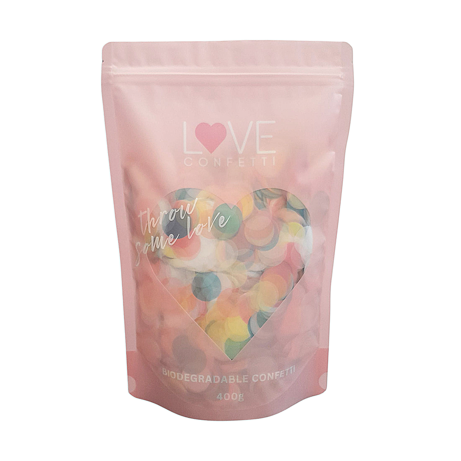 rainbow biodegradable confetti - water soluble rice paper confetti circles.