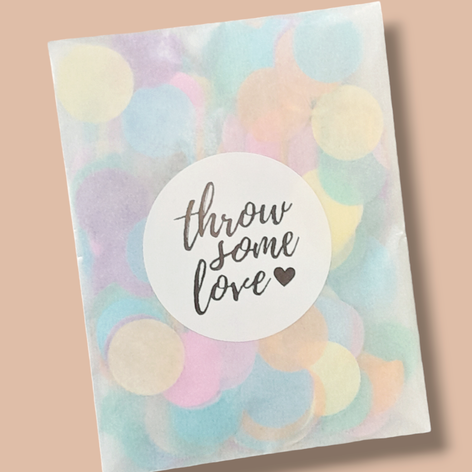 Wedding Confetti Bags & Sticker Set Throw Some Love
