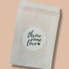 Wedding Confetti Bags & Sticker Set Throw Some Love