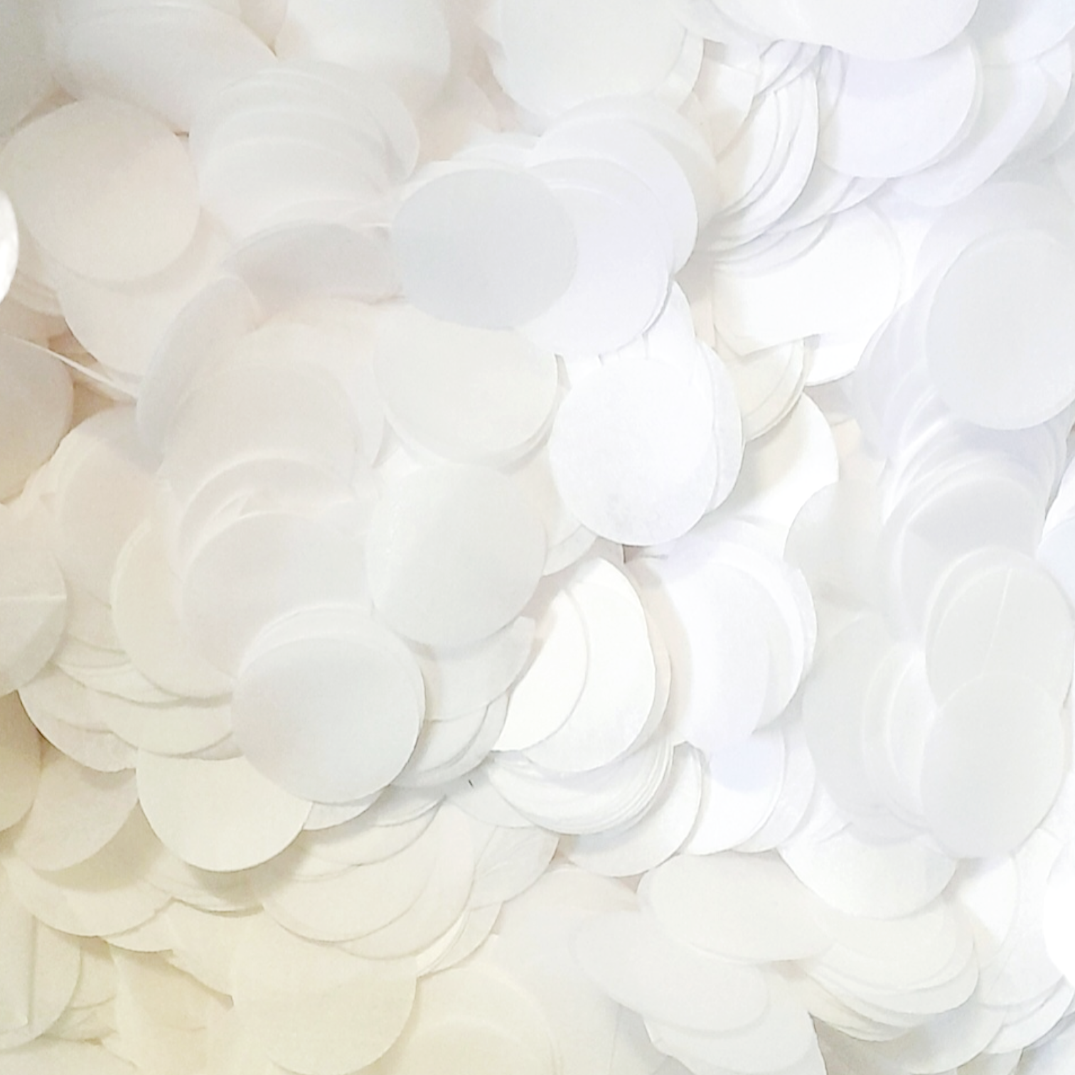 Biodegradable wedding confetti White Tissue Paper Confetti Circles