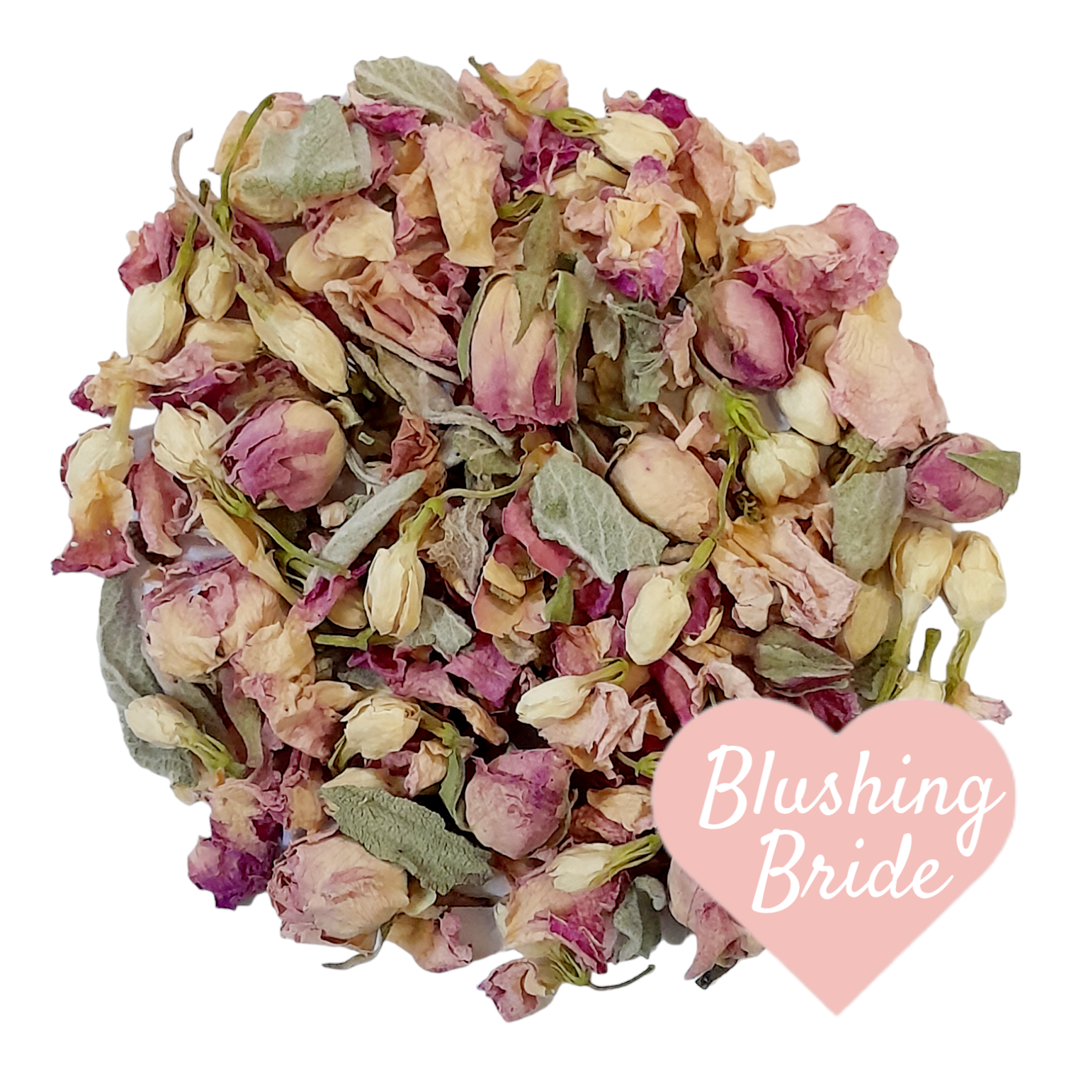 biodegradable flower petal wedding confetti Pink Rose Petals, Pink Rose Buds, Jasmine Buds and Sage
