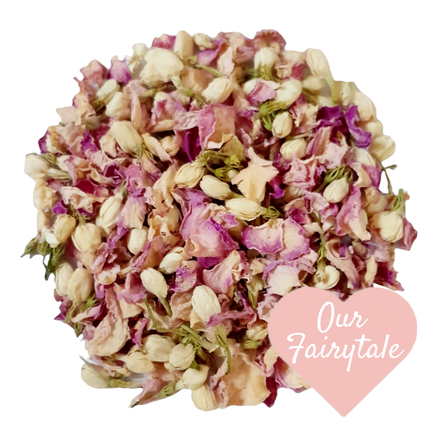 biodegradable flower petal confetti dried pink rose petals and jasmine buds