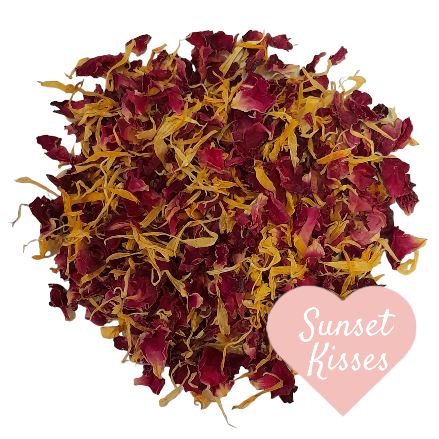 biodegradable flower petal wedding confetti dried Red Rose Petals and Calendula Petals.