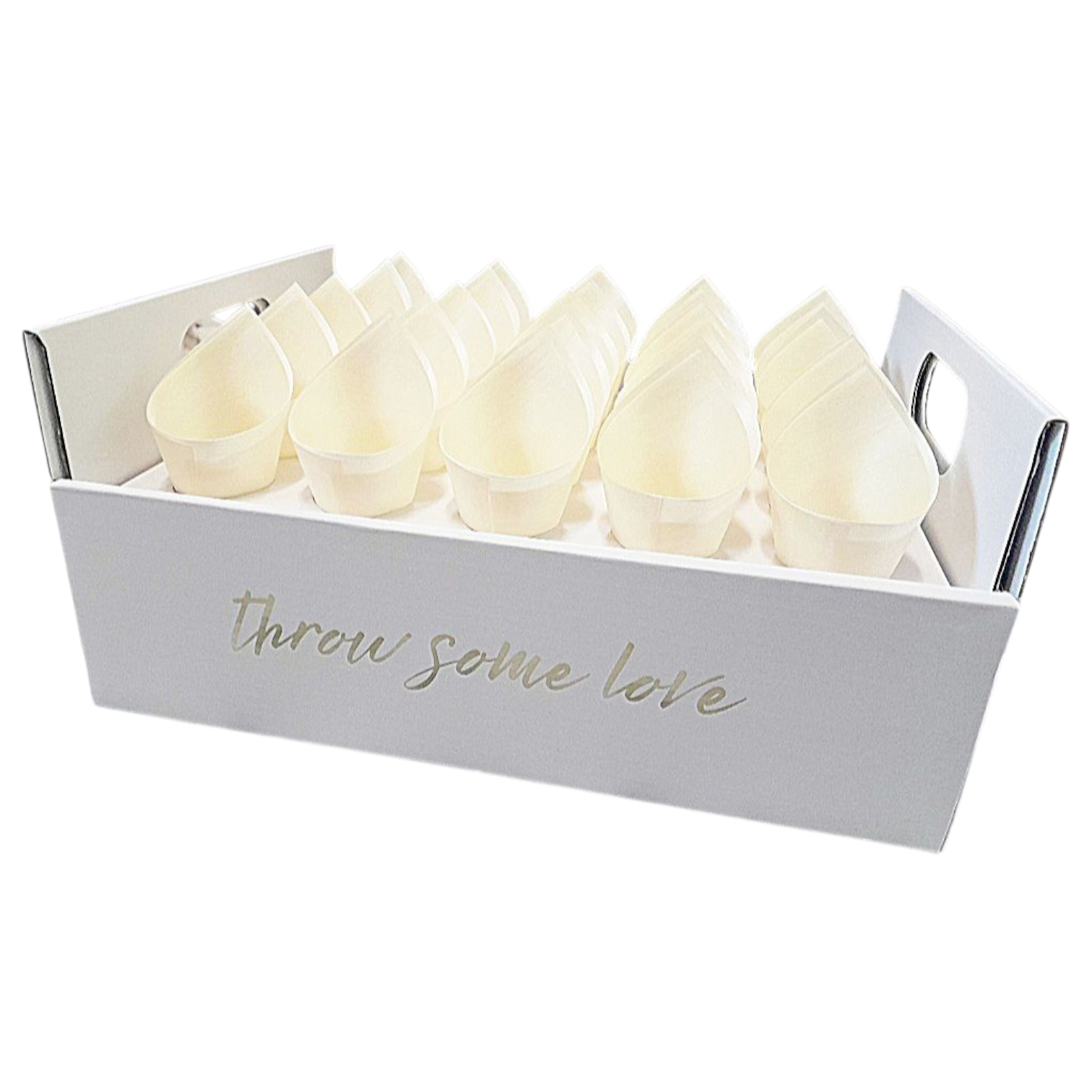 Wedding Confetti Cone Tray Holder Set (With Cones)