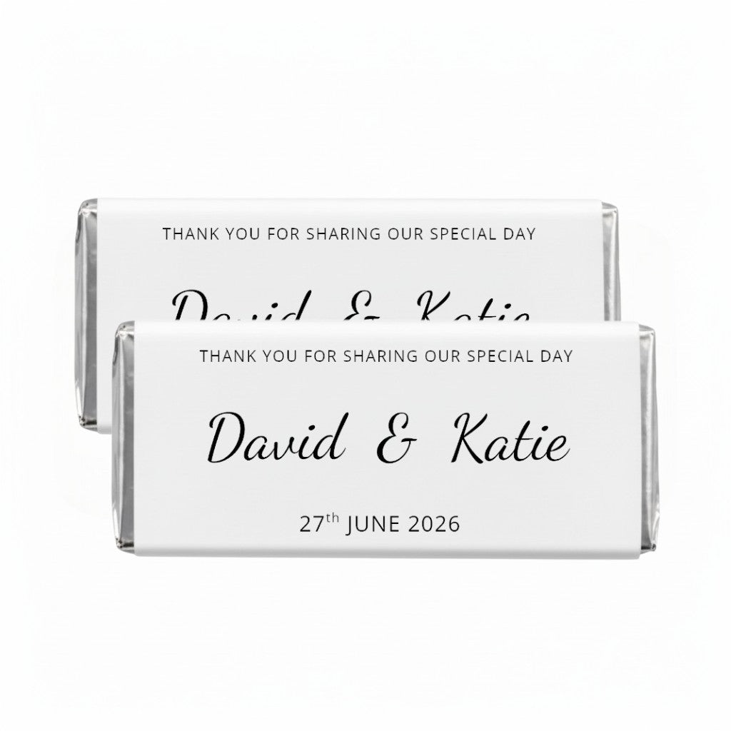 Personalised Wedding Favour Chocolate Bar Wrappers (Our Special Day)