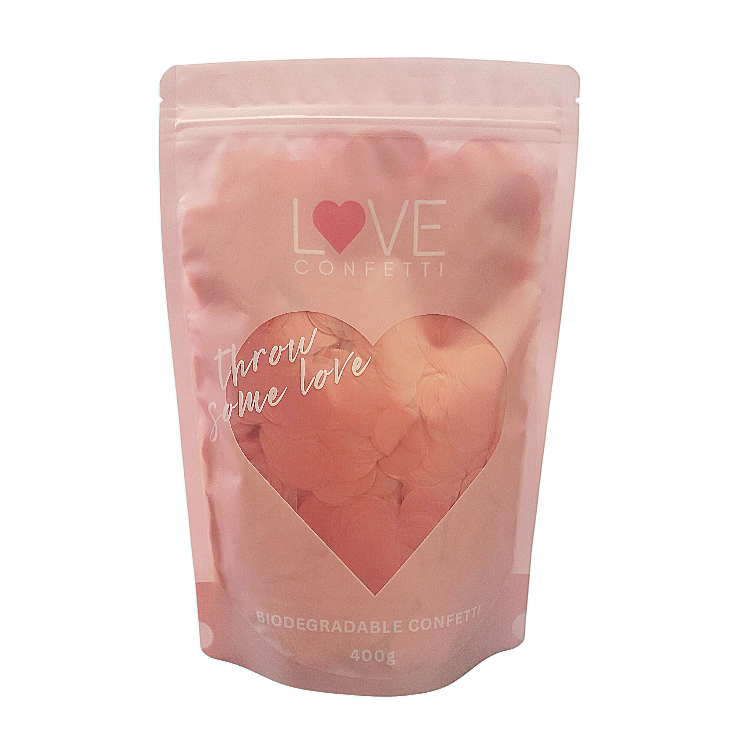 pink dissolvable biodegradable confetti - water soluble rice paper confetti circles.