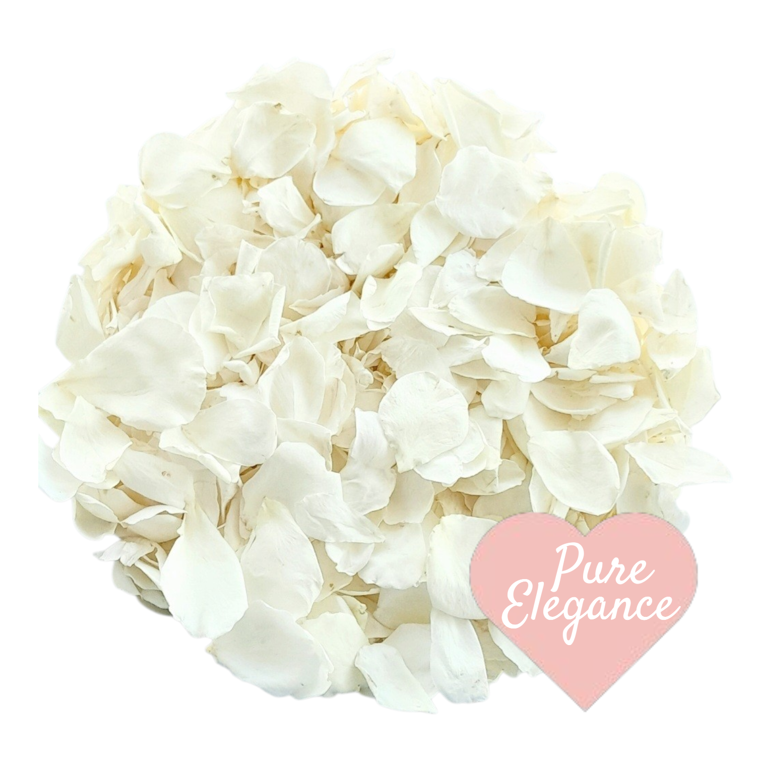 Small Ivory Freeze Dried Rose Petals. Wedding flower confetti.