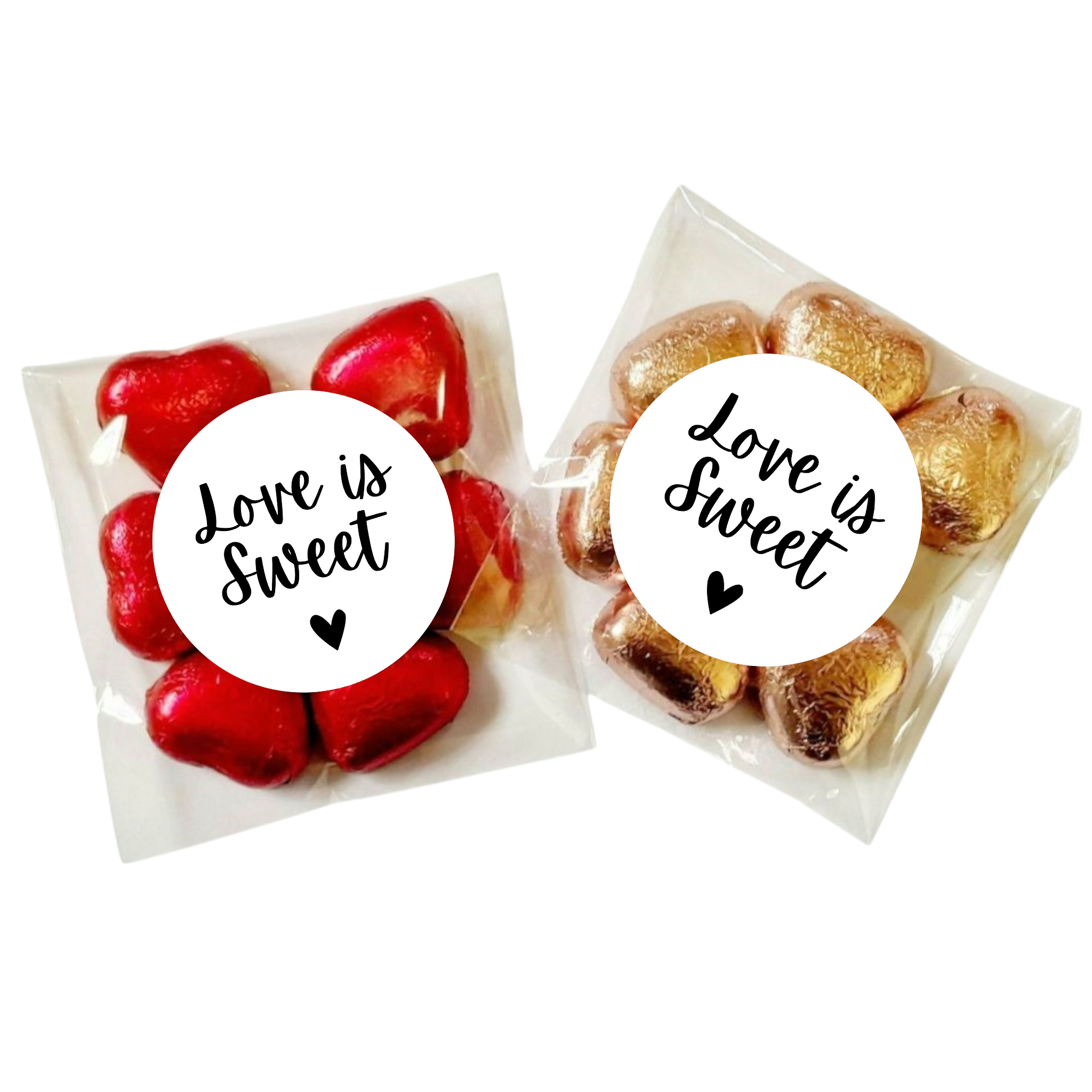 Lolly Bags (Love Is Sweet) Stickers - Wedding Favours