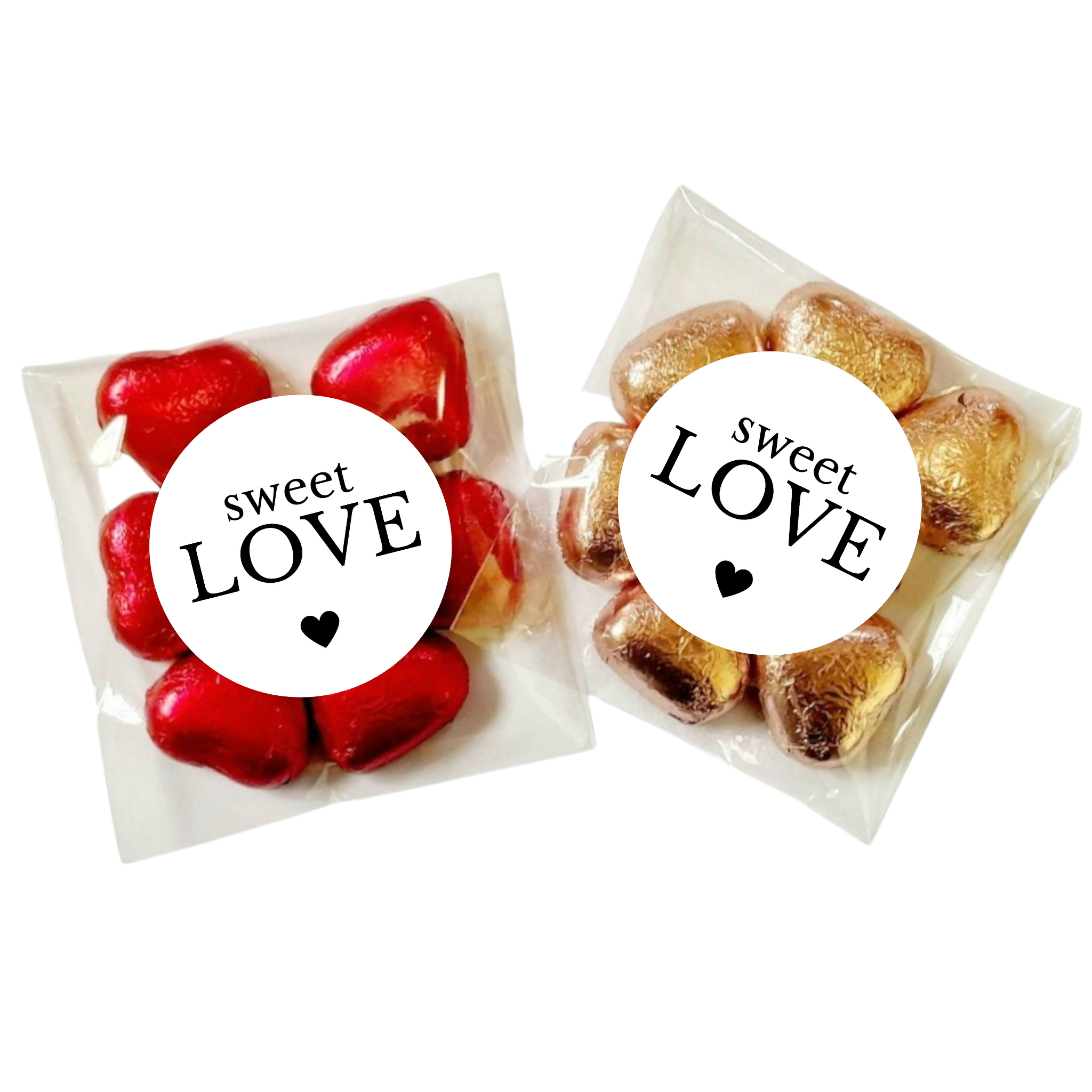 Lolly Bags (Sweet Love) Sticker Set - Wedding Favours