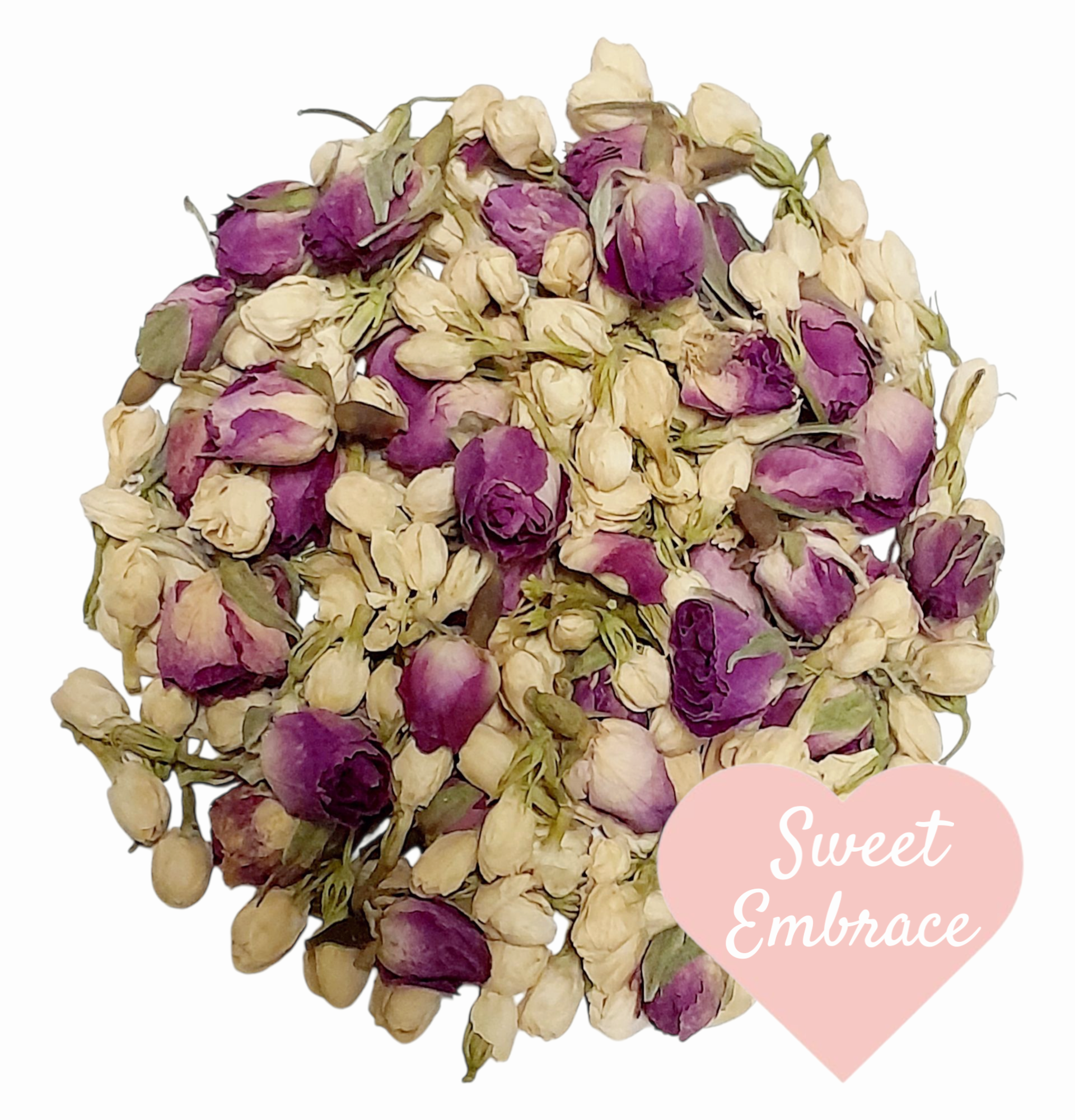 biodegradable wedding dried flower petal confetti, Purple Rose Buds and Jasmine Buds.