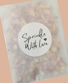 wedding confetti bags and sprinkle with love sticker kit