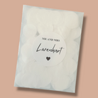 Biodegradable Wedding Confetti Bags & personalised Stickers mr & mrs