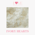 Biodegradable wedding confetti ivory hearts tissue paper 