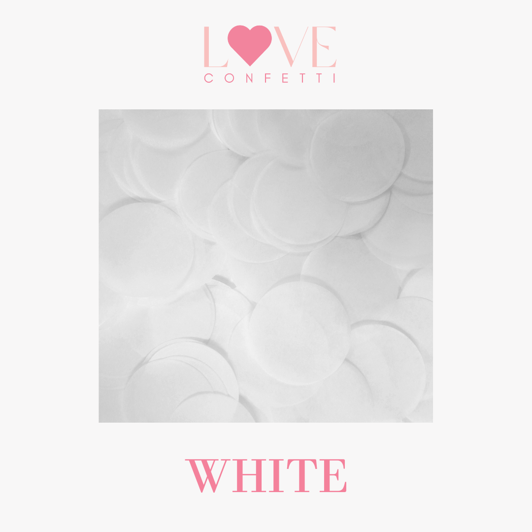 white Biodegradable tissue paper wedding confetti large circles