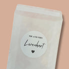 Personalised Biodegradable Wedding Confetti Favour Bags & Sticker Set
