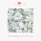 Light Blue Hydrangea Petals wedding flower petal confetti