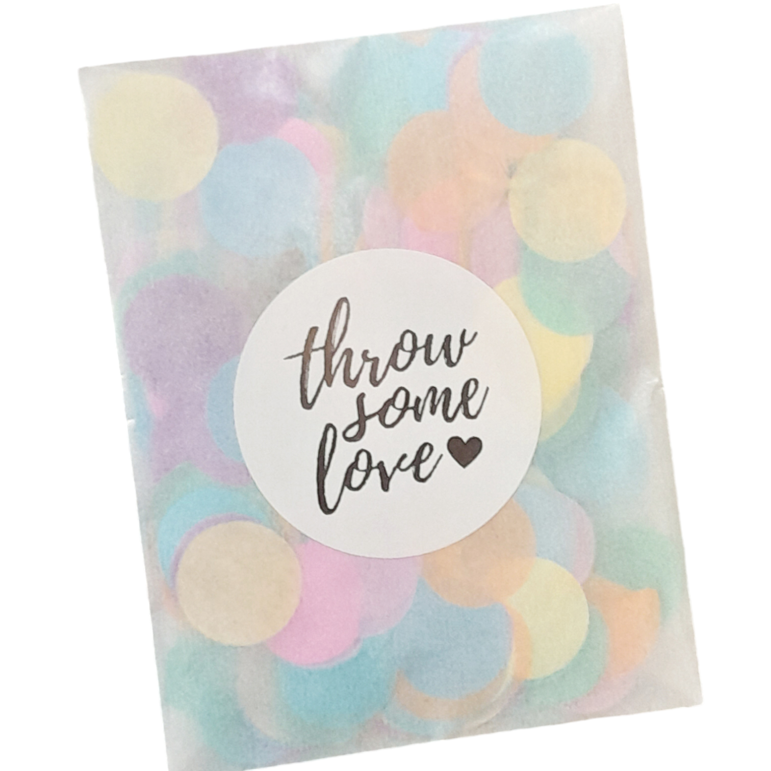 Wedding Confetti Bags & Sticker Set Throw Some Love