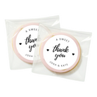 Personalised Wedding Favour Cookie Bags (A Sweet Thank You) Sticker 