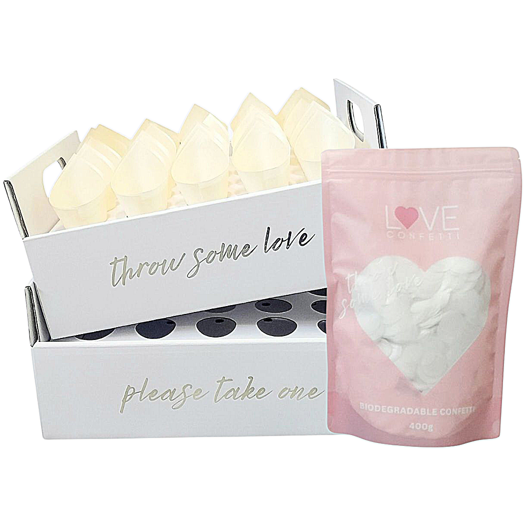 Biodegradable Confetti Bundle (Confetti, Cones & Trays)