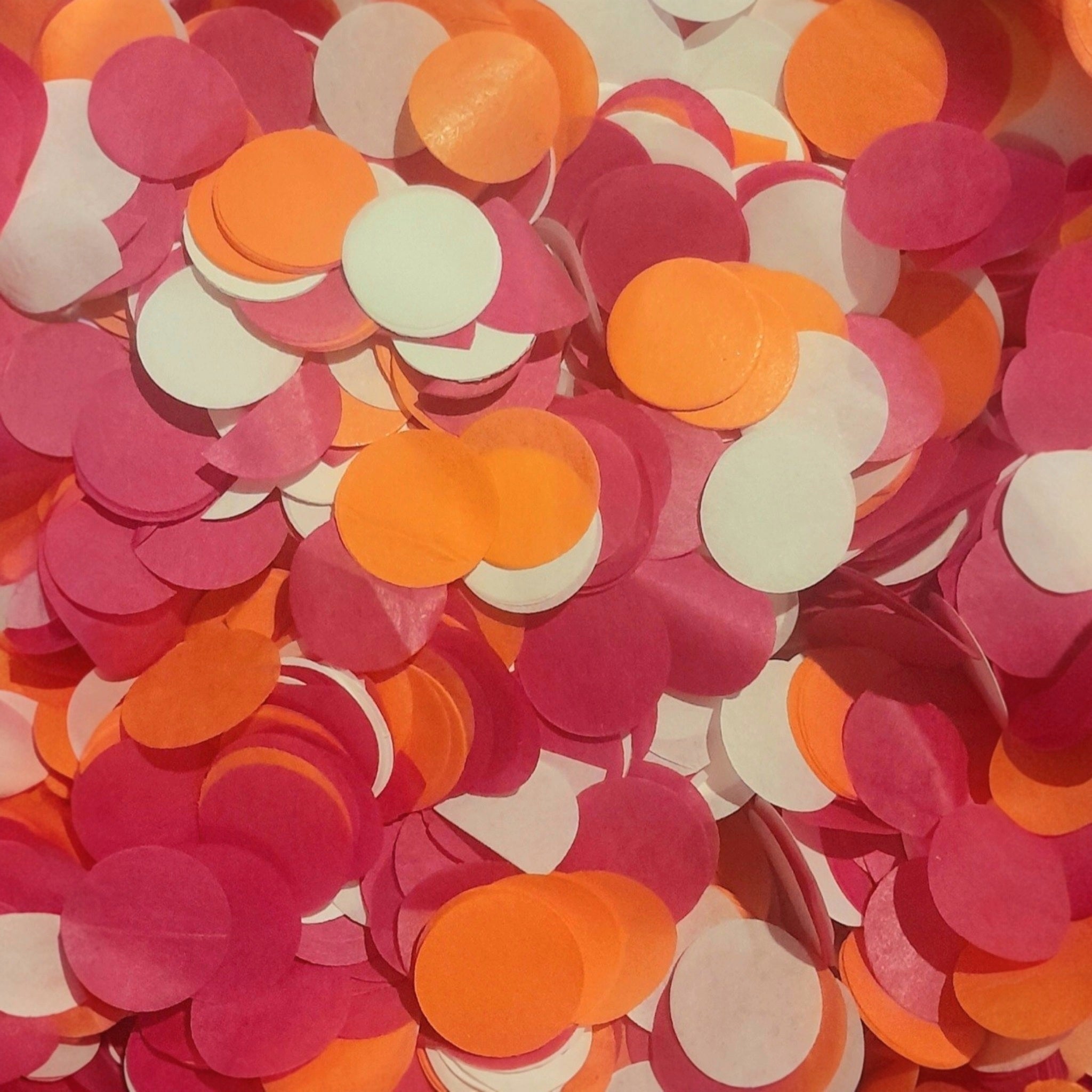 Fuchsia Citrus Tissue Paper Confetti Circles