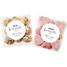 Personalised Wedding Favour Sweet lolly Bags (His & Her Favourite) Sticker Set