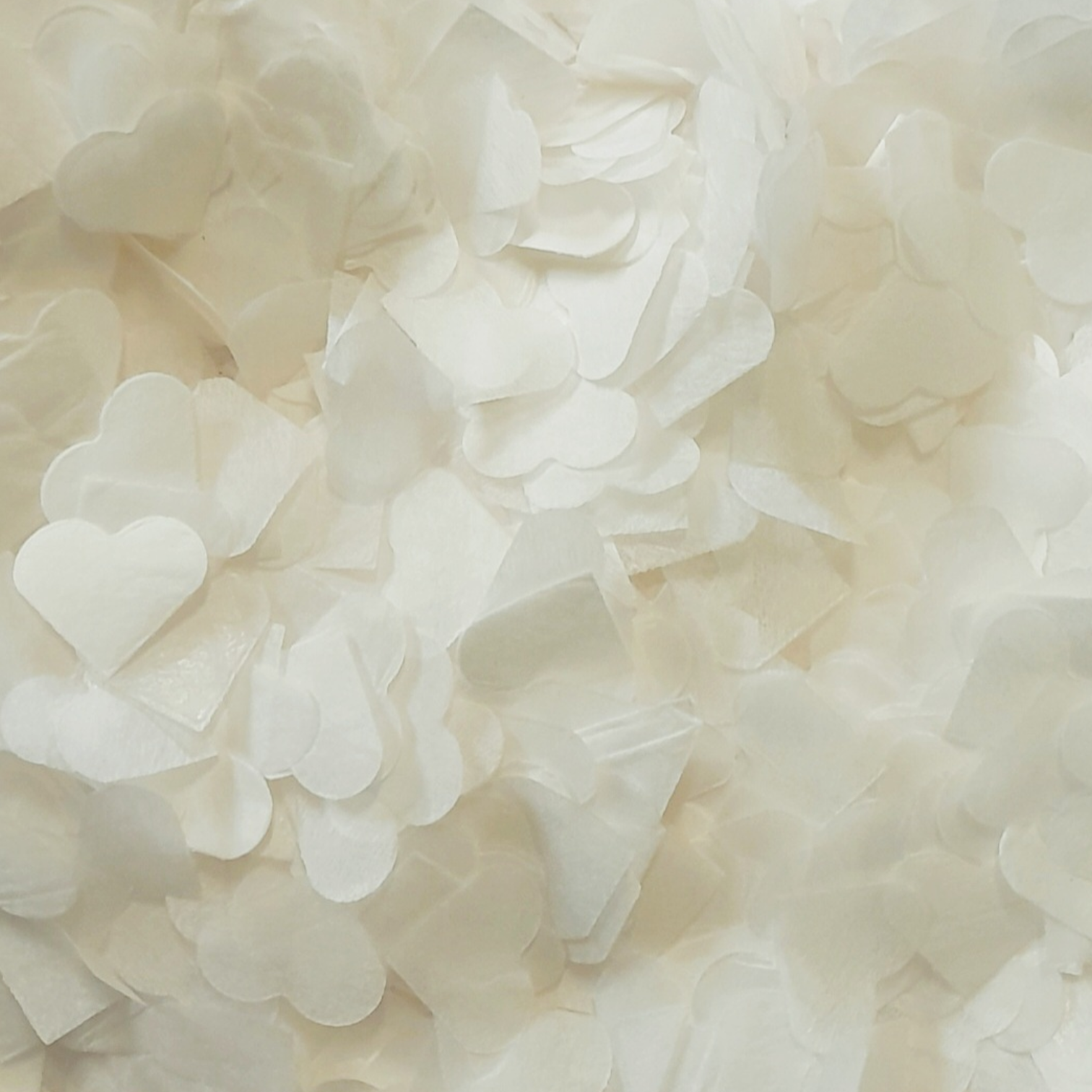 Biodegradable wedding confetti Ivory Tissue Paper Confetti Hearts