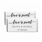 Personalised Wedding Favour (Love Is Sweet) Chocolate Bar Wrappers
