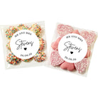Personalised Wedding Favour lolly Bags & Sticker Set (Mr and Mrs)