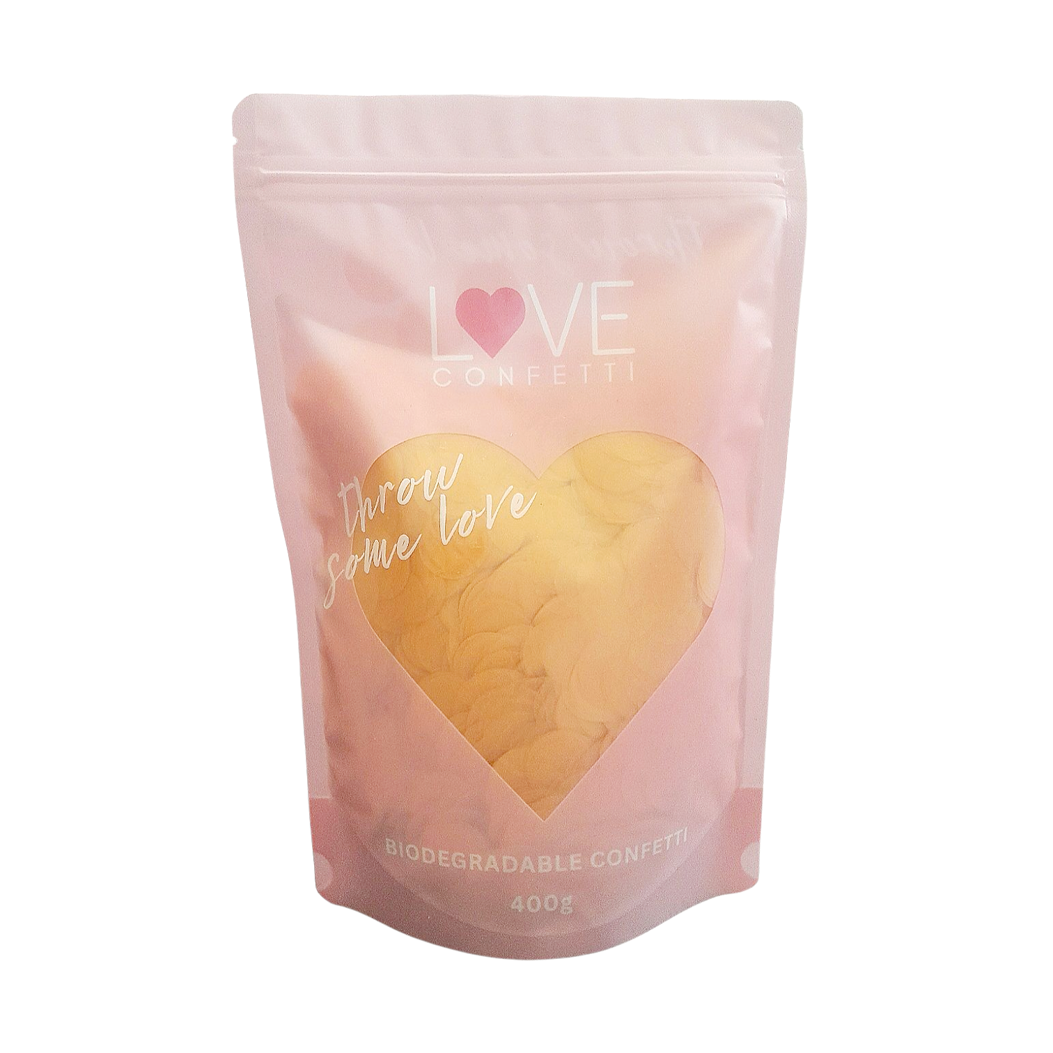 orange dissolvable biodegradable confetti - water soluble rice paper confetti circles.