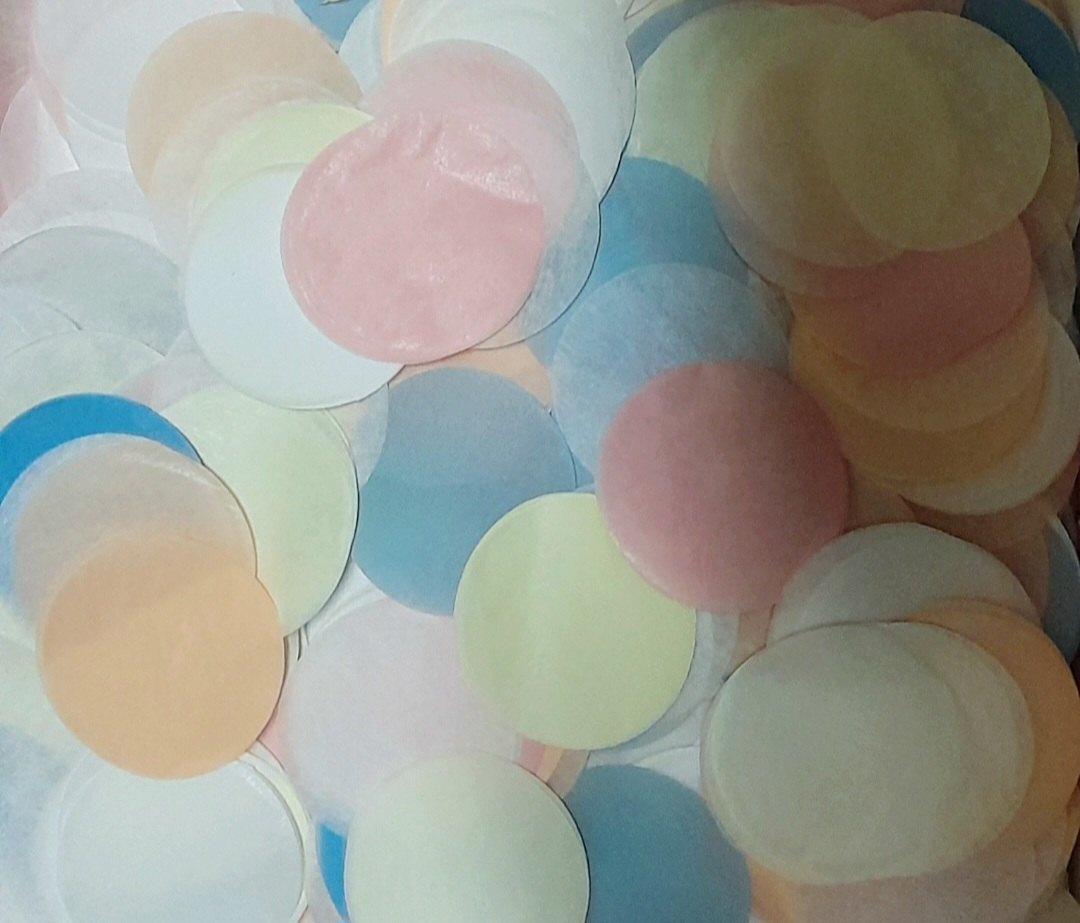 Pastel Rainbow Large Tissue Paper Confetti Circles