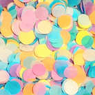 Pastel Rainbow Tissue Paper Confetti Circles
