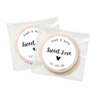 Wedding Favour Cookie Bags with (Sweet Love) Personalised Sticker
