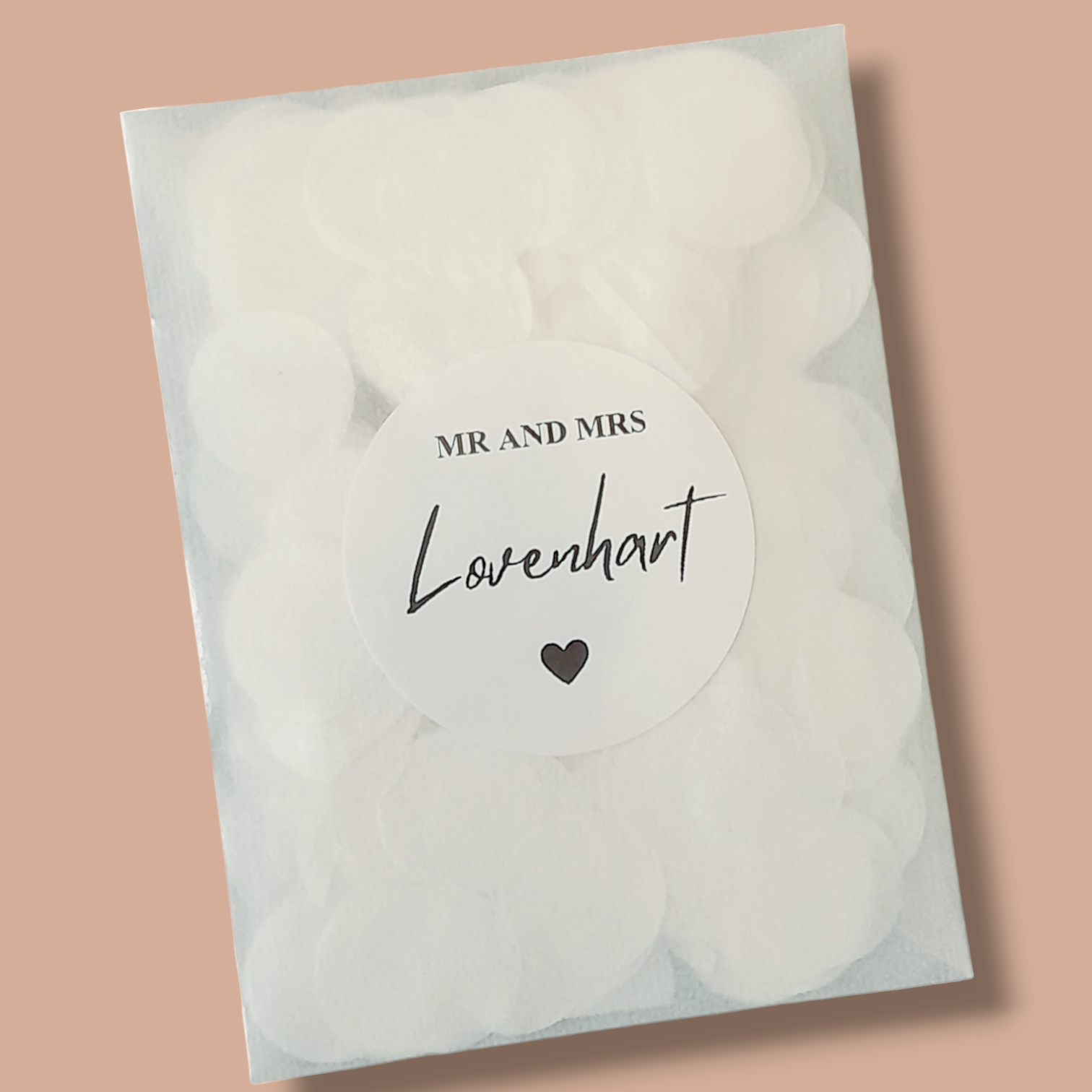 Biodegradable Wedding Confetti Bags & personalised Stickers