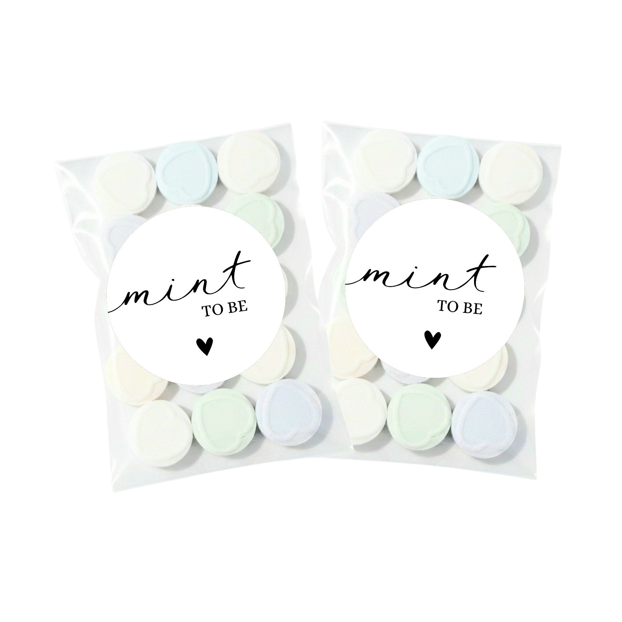 Wedding Favour Bags (Mint To Be) Sticker Set